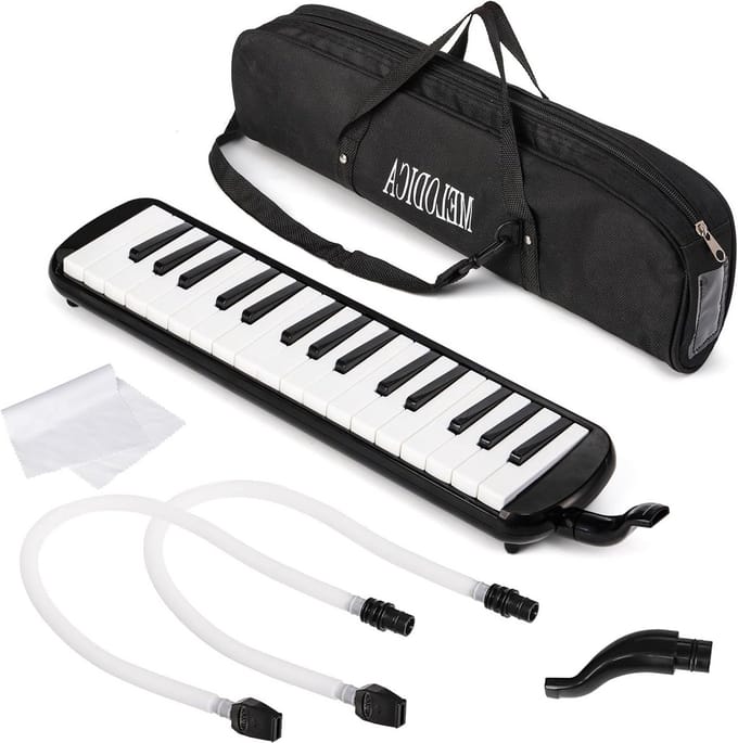 32 Toetsen Melodica met Mondstukken en Draagtas