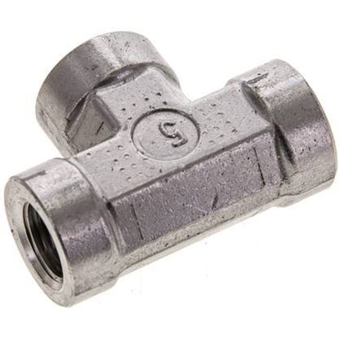 T-koppeling 1/4" NPT Binnendraad RVS Hoge druk 275 bar (3863.75psi)