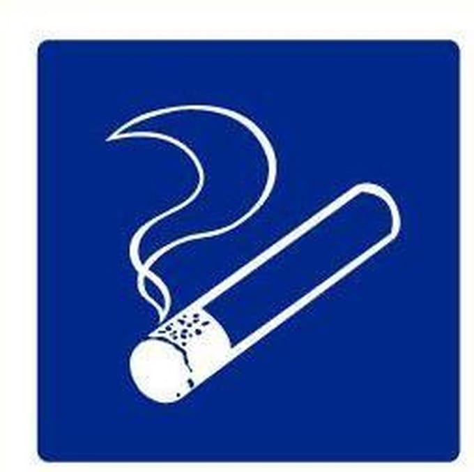 Sticker roken toegestaan 400 x 400 mm
