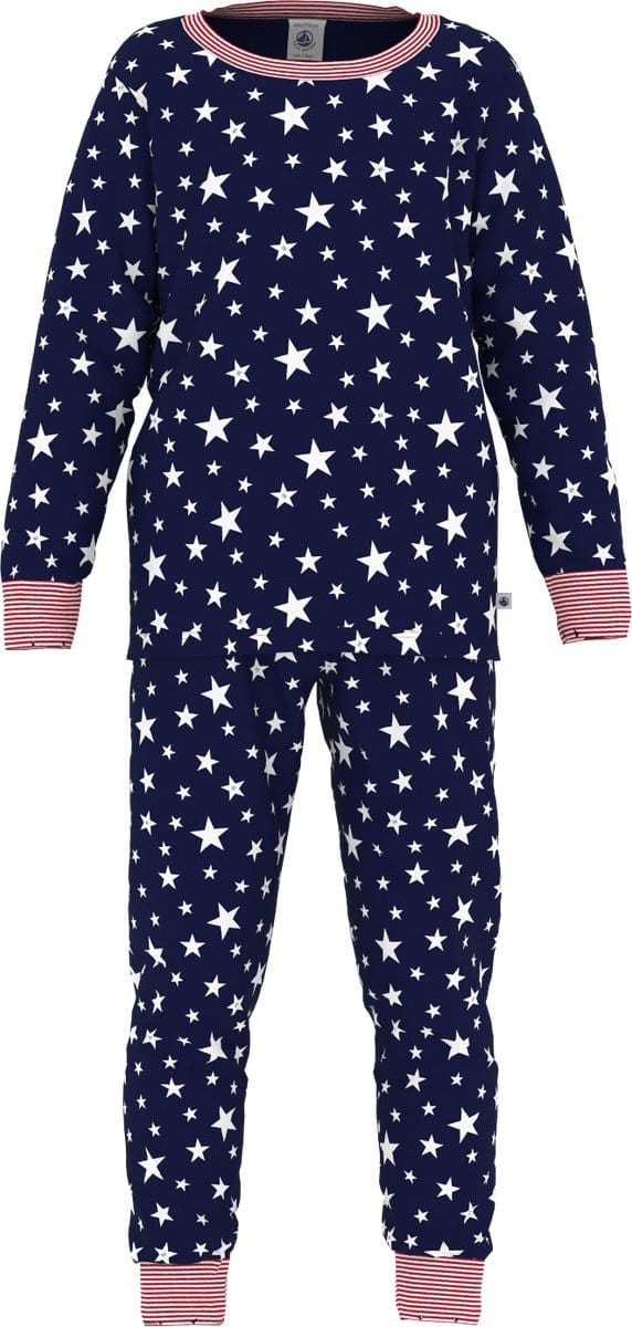 Petit Bateau Kinderpyjama van fleece met sterrenprint