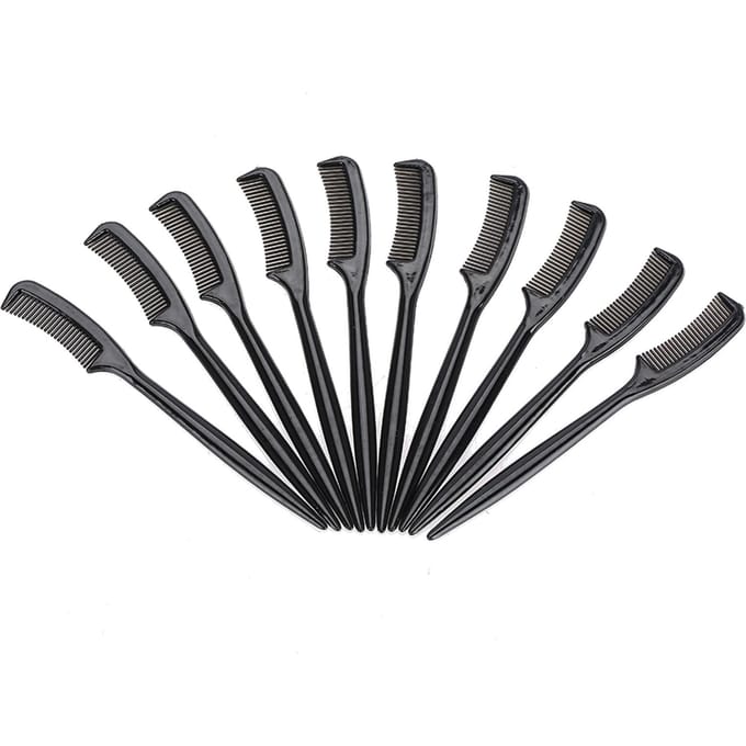 10 stuks Set Plastic Wimperkam Draagbaar Schoonheid Make-up Wimper Scheider Tool gray