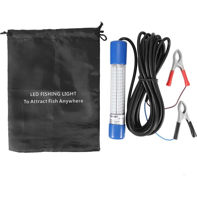 18W LED Vislokmiddel Onderwater Vislicht Nacht Groen Vis Boot Lamp met Batterijklem black
