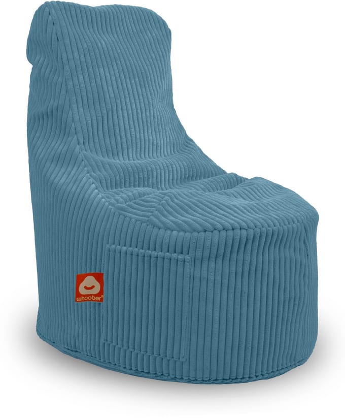 Whoober Nice – Stoel Zitzak – Turquoise dik ribfluweel – Comfortabel & Duurzaam