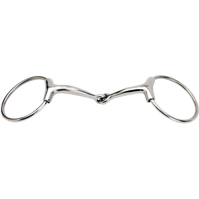 Mors 2 ringen voor paard met beweeglijk scharnier roestvrij staal HORKA Plus