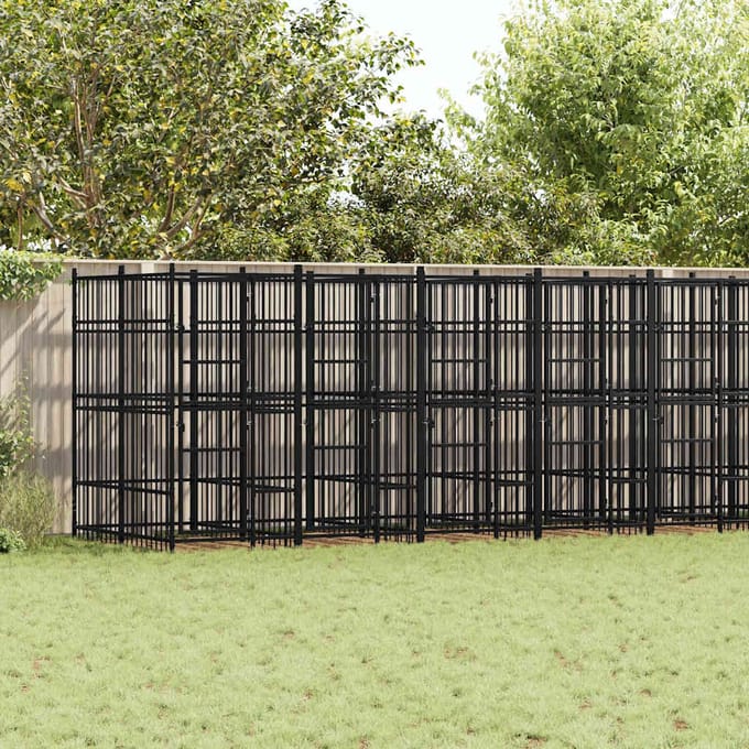 vidaXL - Hondenkennel - 16,59 - m² - staal