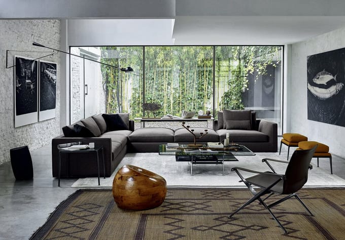 B&B Italia Beverly '14 Fauteuil - Leder zwart