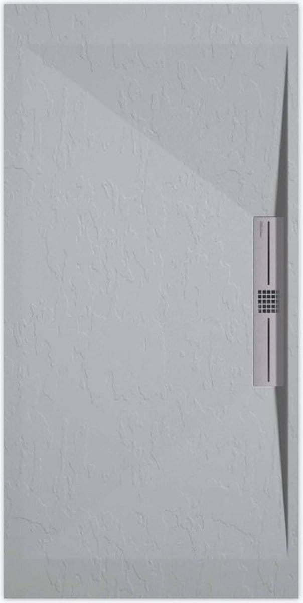 Sanifun douchebak Stone Side Gray 7035 Slate 900 x 800 S