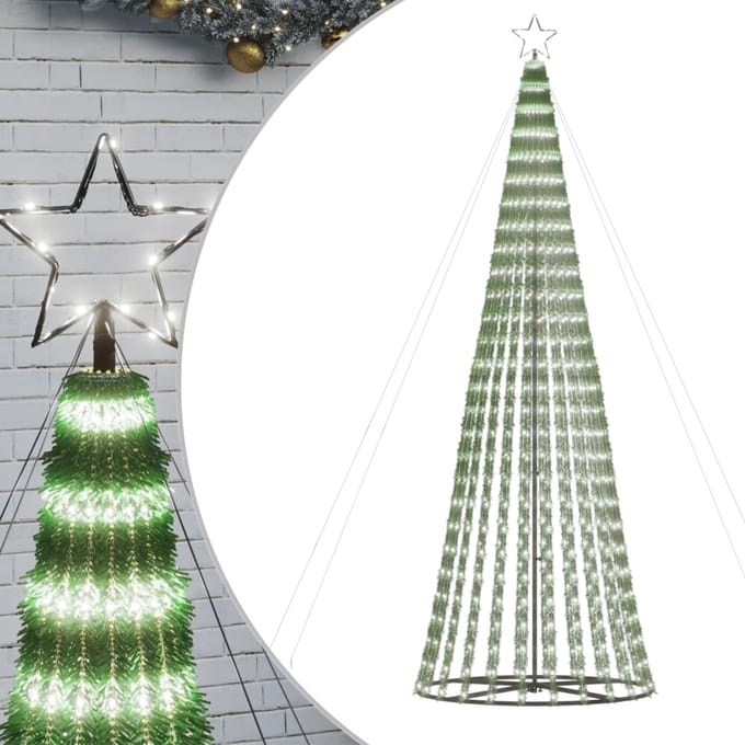 vidaXL - LED-kerstboom - 688 - LEDs - koud - wit - 300 - cm