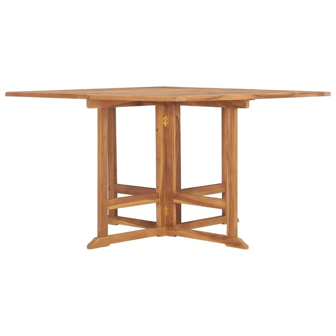vidaXL - Tuintafel - inklapbaar - 110x110x75 - cm - massief - teakhout
