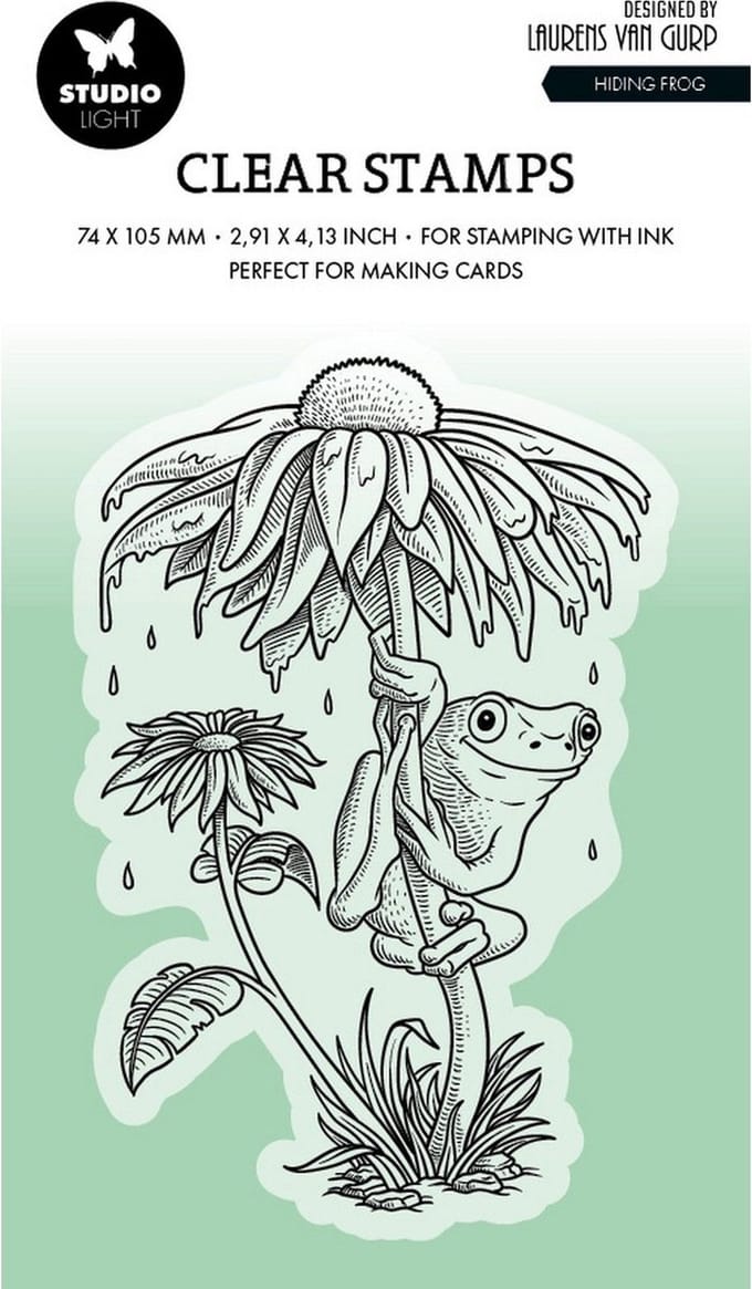 Studio Light • By Laurens Clear Stempel Hiding Frog