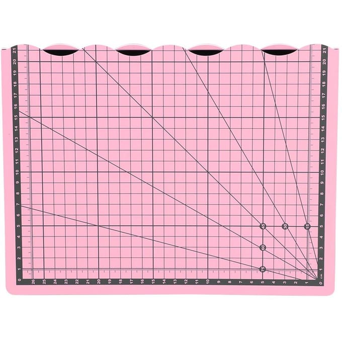 A3 Opvouwbare Snijmat Composiet PVC Witte Kern Zelfherstellend DIY Handgemaakt Gereedschap(Roze) white
