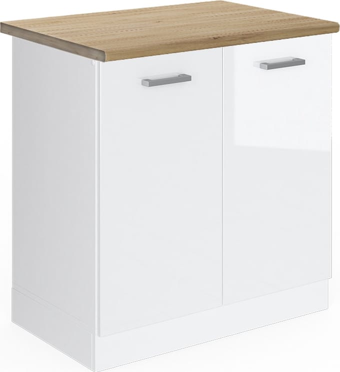 Vicco R-Line Wastafelkast – 80 cm, WB Eik Wit Hoogglans