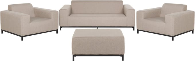 ROVIGO - Loungeset voor 5 - Zandbeige - Polyester