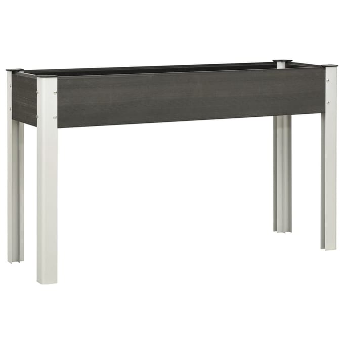 vidaXL - Plantenbak - verhoogd - 120x40x75 - cm - HKC - grijs