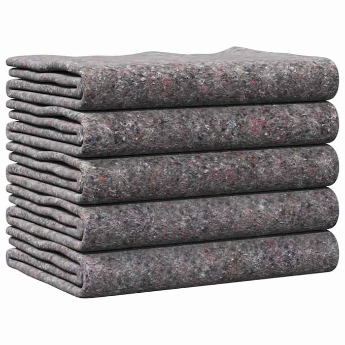 vidaXL - Verhuisdekens - 5 - st - Grijs - 150 - x - 200 - cm - Stof