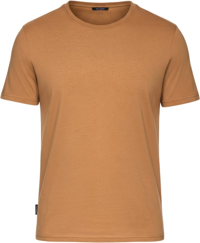 OMBRE T-shirt - Regular Fit - Katoen - Korte Mouw Bruin M