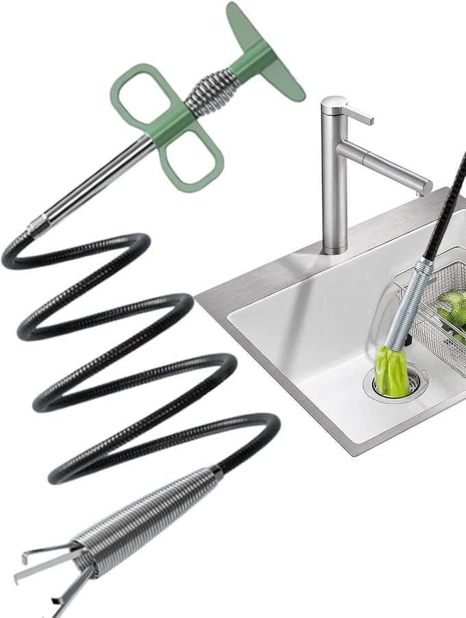 Afvoer Ontstopper - Riool Reiniger - Verstopping Verwijderen - Vierklauw Ontwerp - 2 Meter Lengte