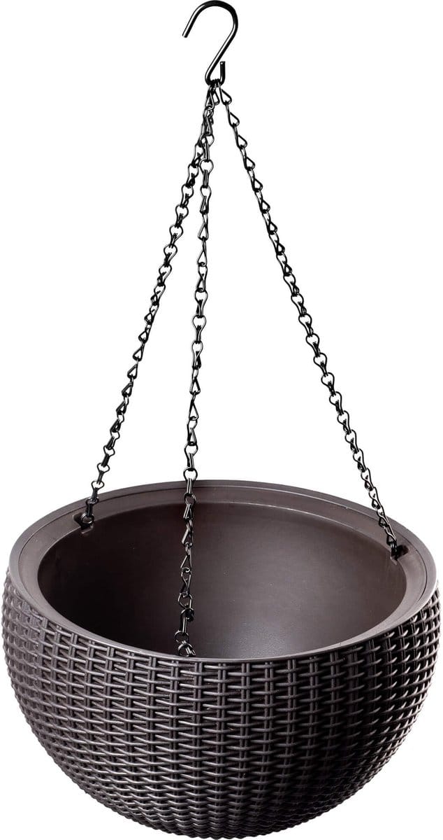 Hangende bloempot Keter Bol Planter bruin Moderne vorm