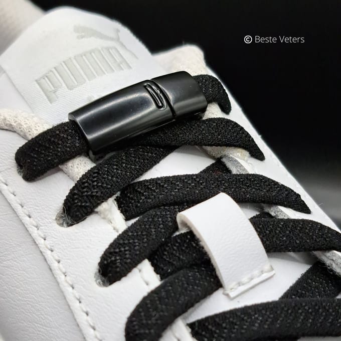 Beste Veters - Elastische veters - Magnetische veters - Lock laces - Veters 100 cm - Veters zwart