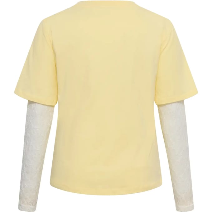 Dames-T-shirt met lange mouwen KAFFE Curve Kcellina