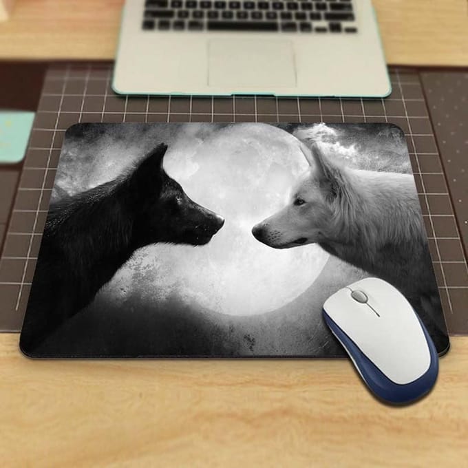 Leuke Muismat Met Weerwolf 20X25cm - Muis - Kantoor - Bureau - Computer