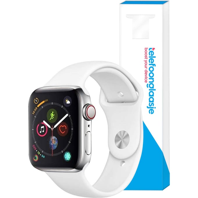 Siliconen bandje Apple Watch 1/2/3/4/5/6/SE ? 42/44mm - Wit