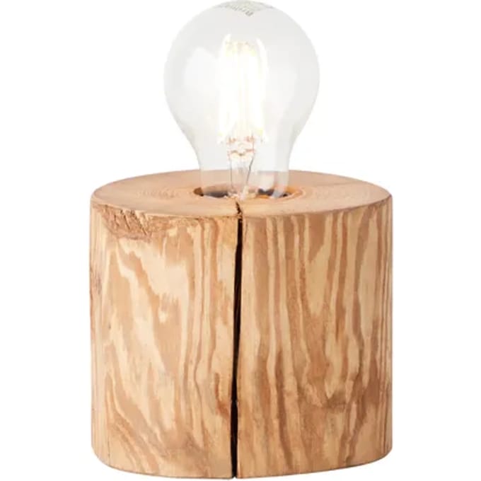 Brilliant Trabo - Tafellamp - Hoogte 10 cm - Ø 10 cm - E27 max 1x25W - Hout