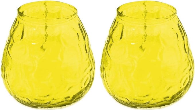 Windlicht - geurkaars - 5x - citronella - 48 branduren