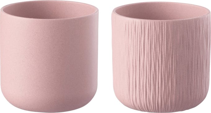 J-Line bloempot Gen - keramiek - roze - XL - Ø 20.50 cm - 2 stuks
