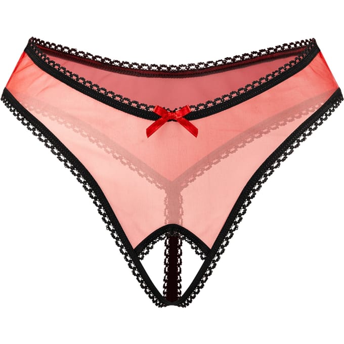 Amorable - Slipje Met Open Kruis - Rood