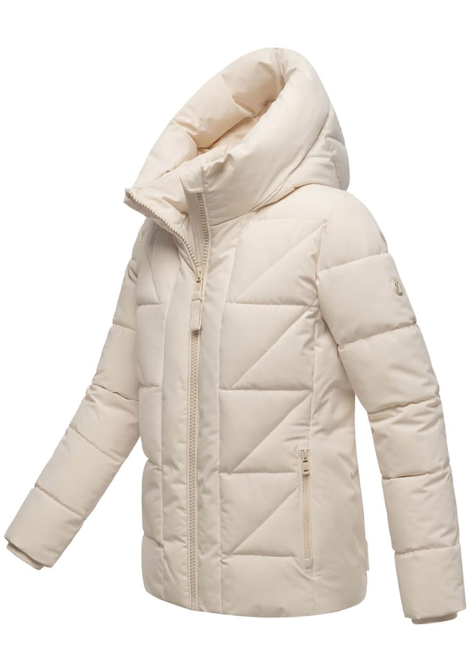 Marikoo dames winterjas Kuschelnasee met capuchon en fleecevoering