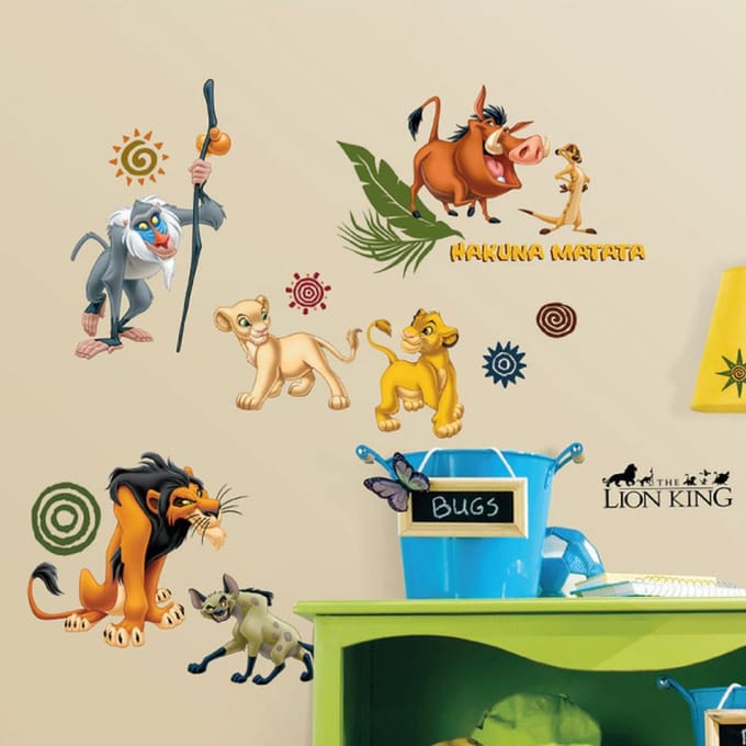 Lion king Muurstickers - 48 stuks