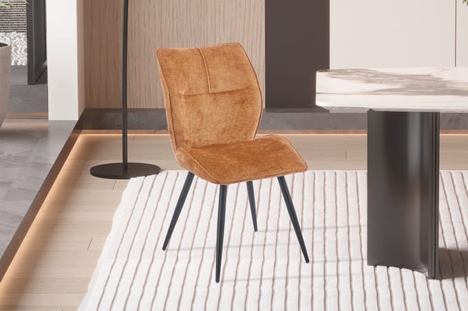 Eetkamerstoel Faye - 49x65x89cm - Goud