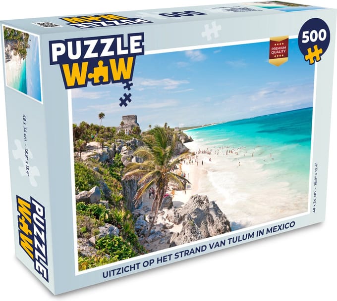 Puzzel Uitzicht op het strand van Tulum in Mexico - Legpuzzel - Puzzel 500 stukjes