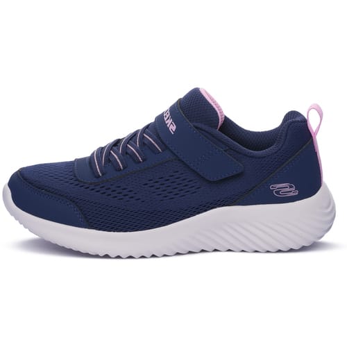 Blauwe Meisjessneaker Roze Skechers maat 30