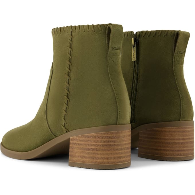 TOMS Delilah Hakken Suède Dames Khaki Enkelboots