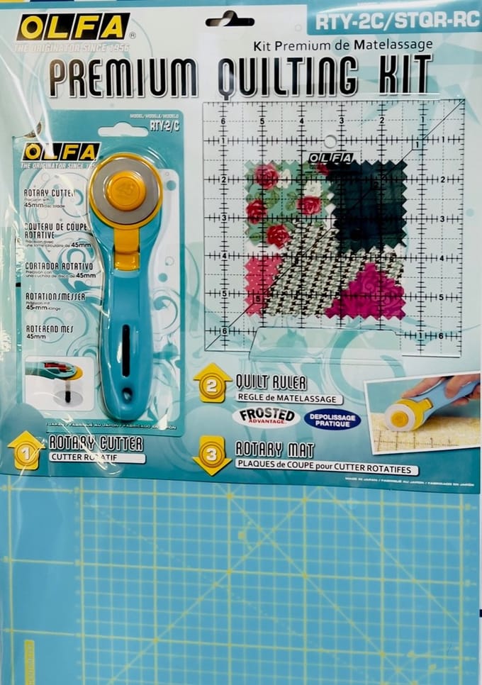 Olfa Premium quilting kit (snijder meetplaat en snijmat)
