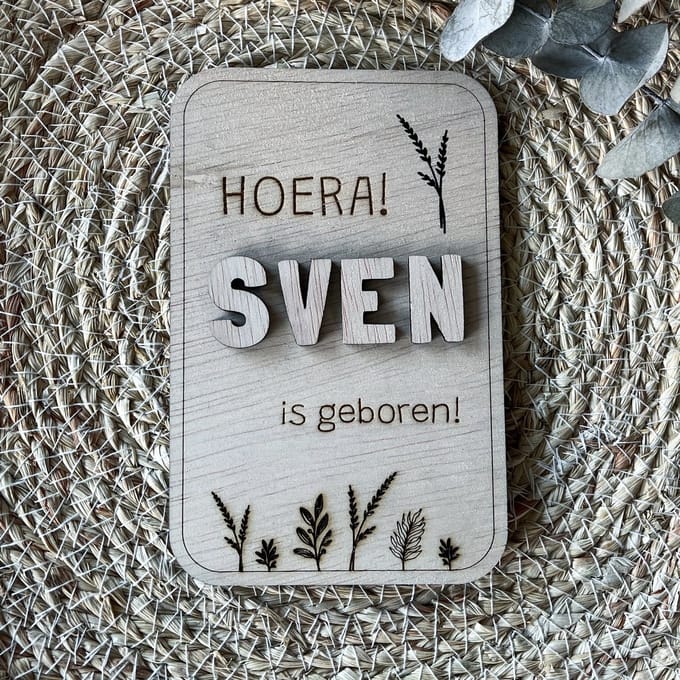 Felicitatiekaart geboorte jongen