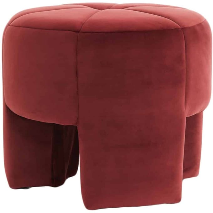 Light & Living Poef Batoemi - Rood - Ø51x45cm - Modern