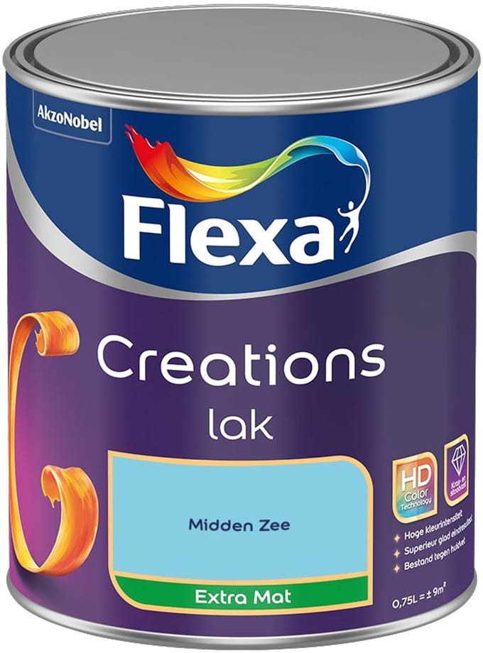 Flexa - Creations Lak Extra Mat - Midden Zee - Mengverf - 750 Ml