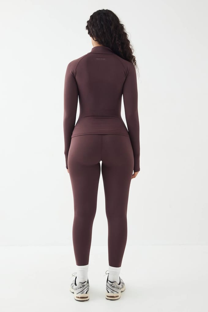 Dames DSGN Studio Sports Ultra Sculpt Hoge Taille Legging | Chocoladebruin | Maat: Medium