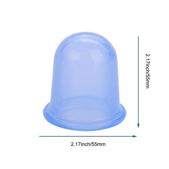 2 stuks set Siliconen Vacuüm Lichaamsmassage Helper Anti Cellulitis Massage Cups Cupping (Blauw) blauw