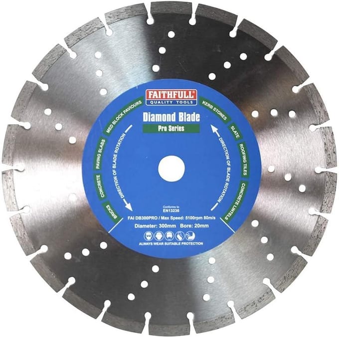Professionele Diamantschijf 300 x 20 mm voor diverse bouwmaterialen