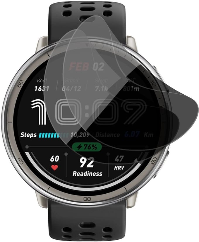 Privacy Screenprotector geschikt voor Amazfit Active 2 Round - 2x FlexGuard Screen Protector
