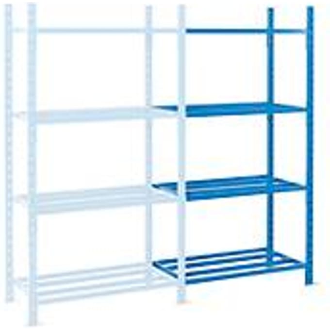 Naadloze travee met buisrooster legborden, B 1010 x D 500 x H 2000 mm