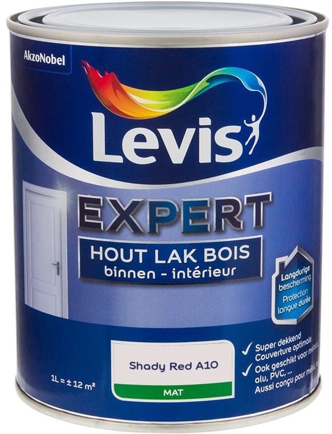 Levis - Expert Hout Lak Binnen Mat Mix - Shady Red A10 - Mengverf - 1 L