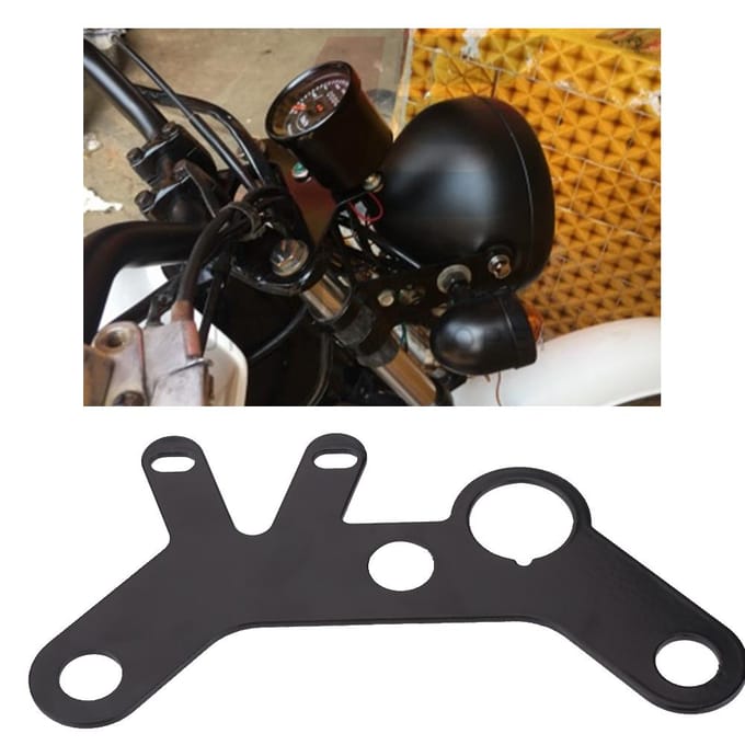 Universele Motorfiets Instrumentenbeugel Snelheidsmeter Kilometerteller Montage Stand Steun black