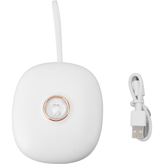 Digitale Wekker Draagbaar LED Oplaadbaar 1200MAH Kinderslot Drie Instelbare Niveaus Snooze white