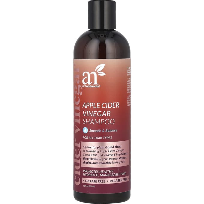 Artnaturals, Shampoo au Vinaigre de Cidre de Pomme, Pour Tous les Types de Cheveux, 12 Fl Oz (355 ml) brown