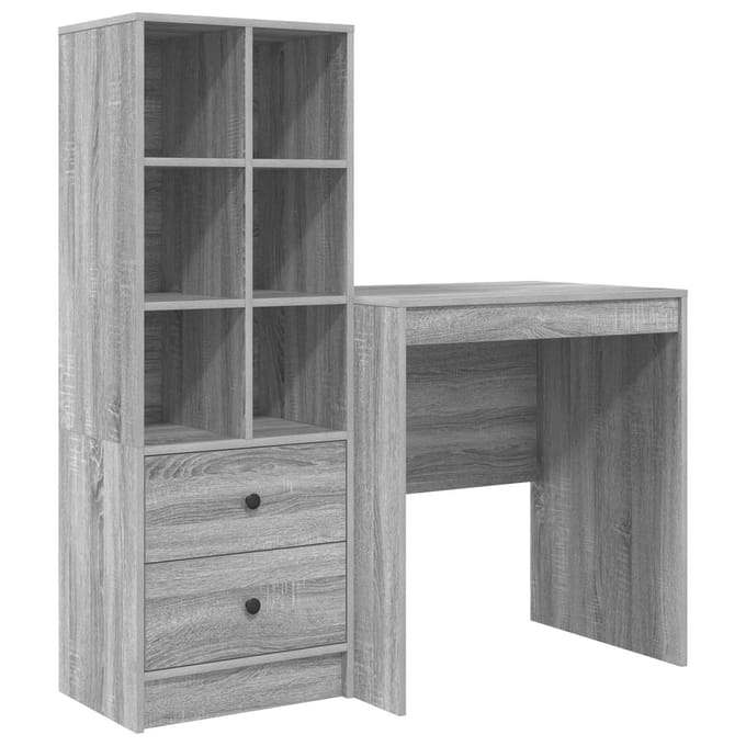 vidaXL - Bureau - Grijs - Sonoma - 115,5 - x - 50 - x - 127 - cm - 2 - st